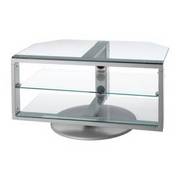Tempered Glass Swivel TV Stand